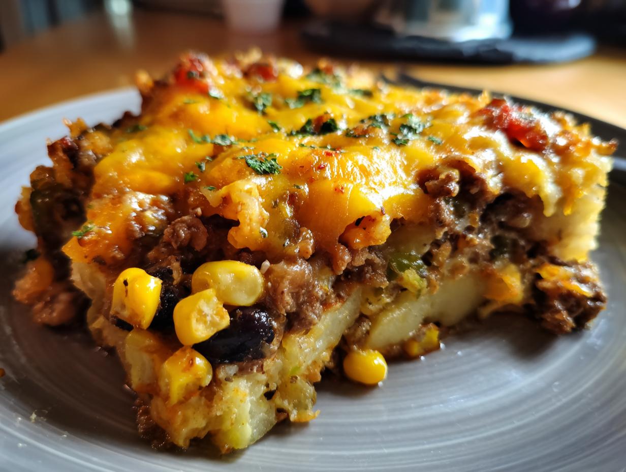 Taco Meat & Potato Bake - detail 2