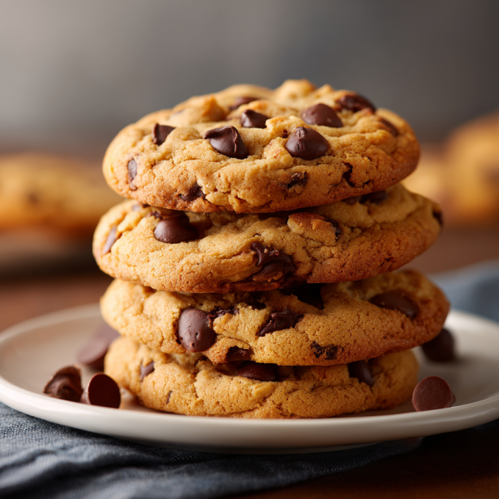 Chocolate chip pudding cookies with soft texture and melted chocolate chips