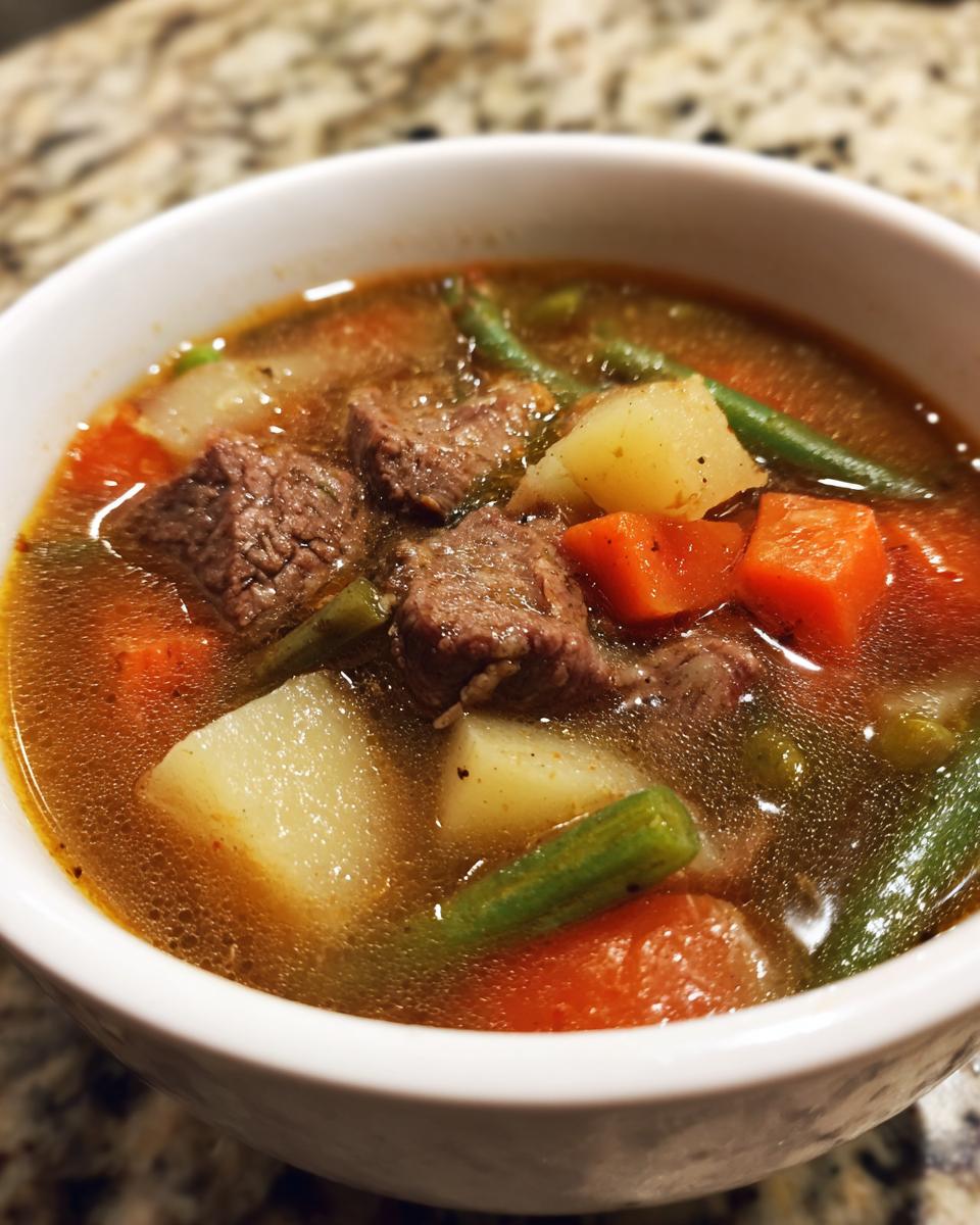 Beef and Vegetable Crockpot Soup (Classic & Cozy) - detail 1