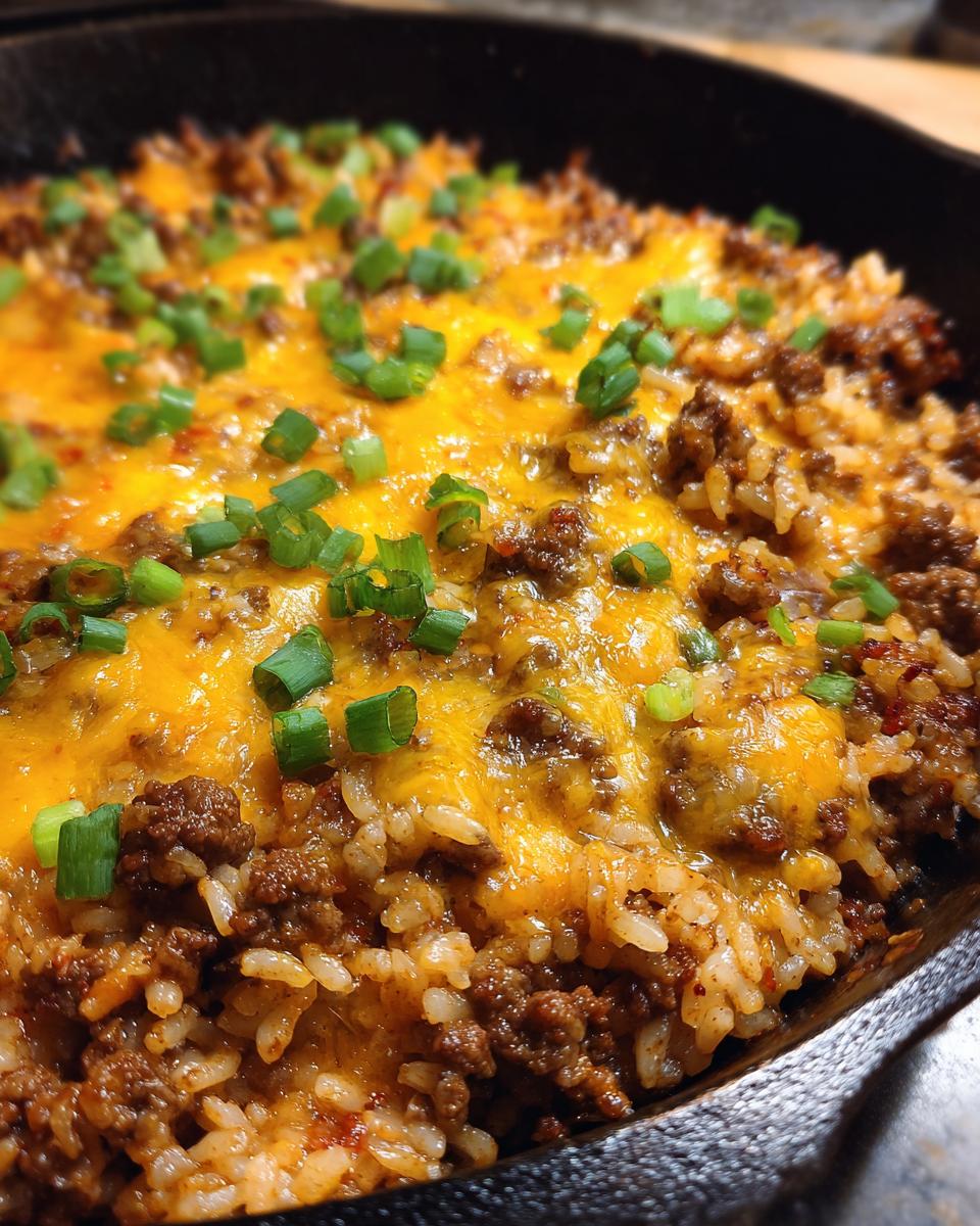Cheesy Beef & Rice Skillet (One-Pan Family Dinner) - detail 2