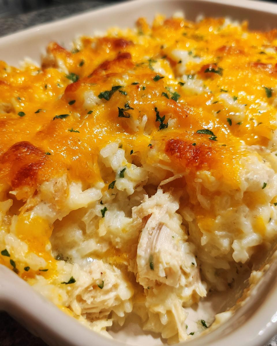 Cheesy Chicken & Rice Casserole (One Dish Dinner) - detail 1