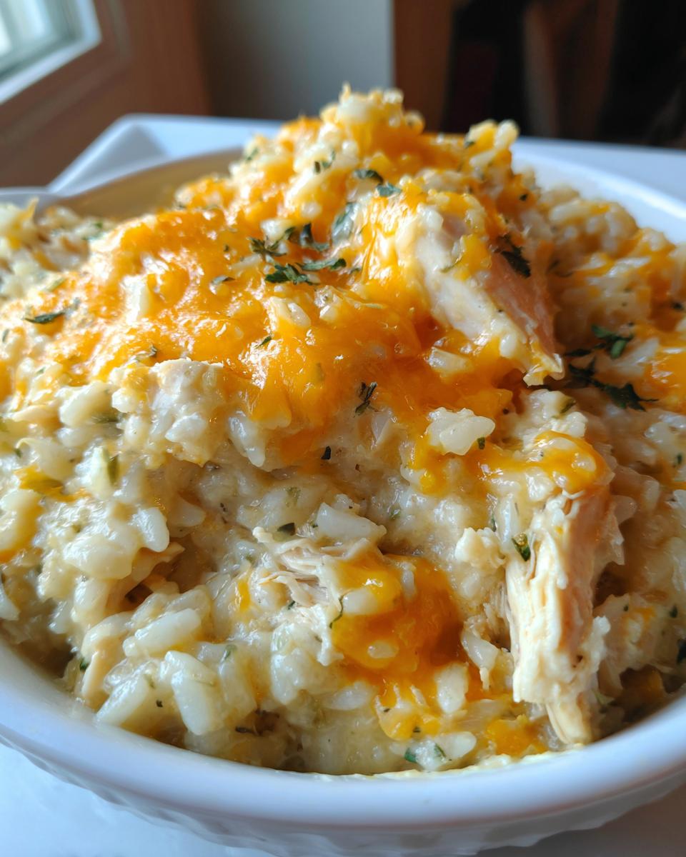 Cheesy Chicken & Rice Casserole (One Dish Dinner) - detail 2