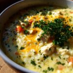 Cheesy Chicken & Rice Soup (One Pot Cozy Bowl)