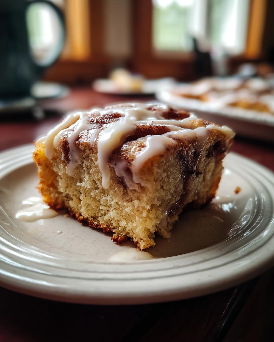 Cinnamon Roll Dump Cake with Vanilla Glaze - detail 1