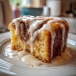 Cinnamon Roll Dump Cake with Vanilla Glaze