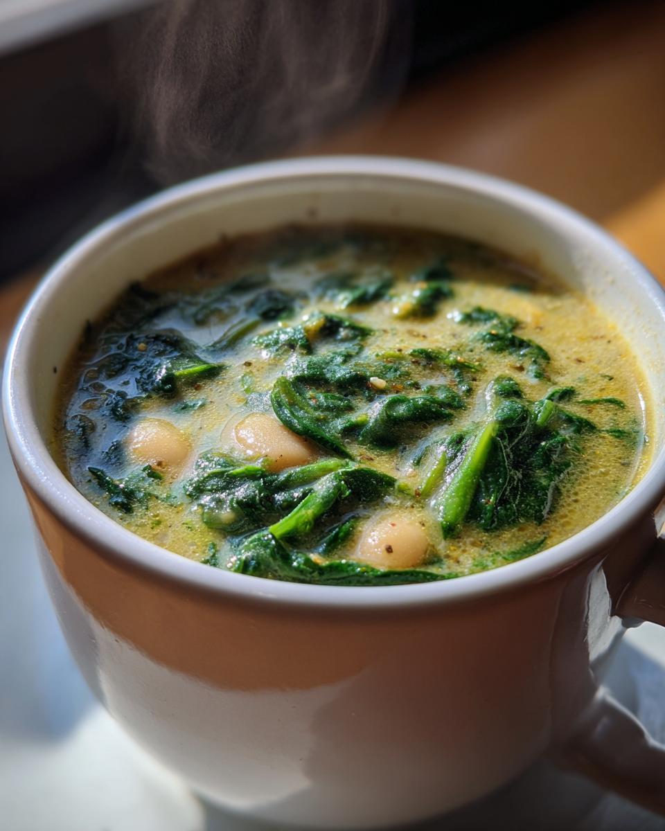 Cozy White Bean & Spinach Soup (Meatless Comfort) - detail 2