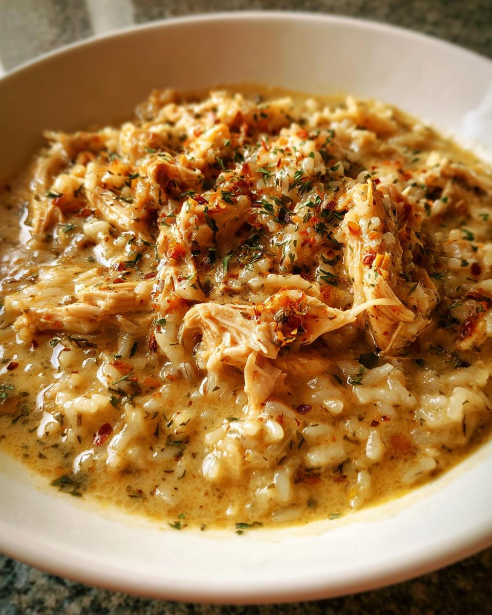 Creamy Crockpot Chicken & Rice (No Canned Soup) - detail 1