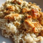 Creamy Garlic Chicken & Rice Bake