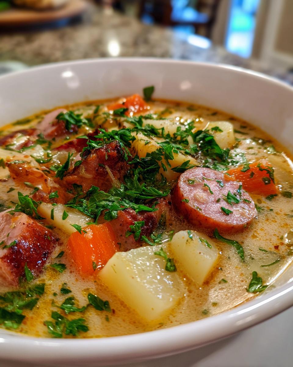 Creamy Kielbasa & Potato Soup (One-Pot Dinner) - detail 1