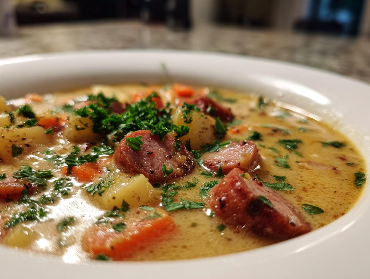 Creamy Kielbasa & Potato Soup (One-Pot Dinner) - detail 2