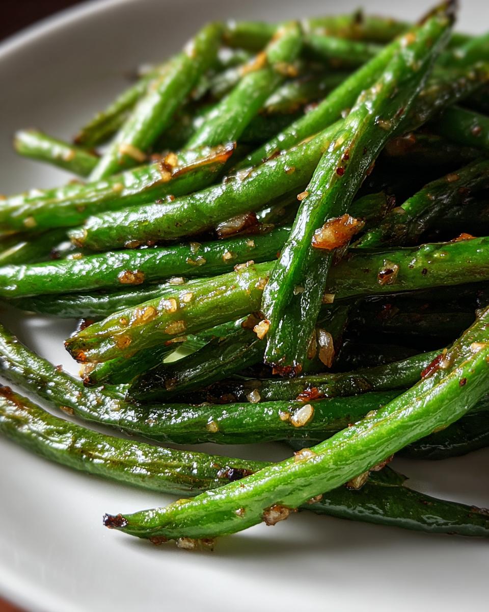 Crispy Sheet Pan Green Beans with Garlic & Olive Oil - detail 1