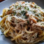 Crockpot Creamy Chicken Alfredo Pasta