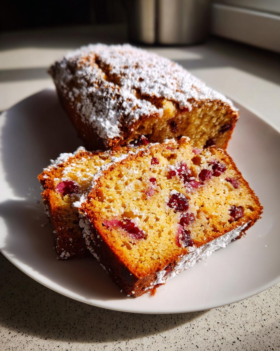 Festive Orange Cranberry Loaf Cake (Perfect Holiday Slice) - detail 1