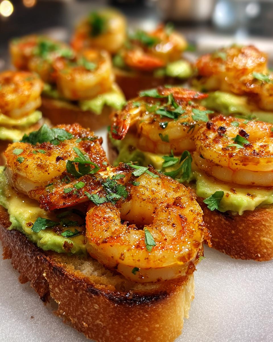 Garlic Shrimp Crostini with Avocado - detail 1