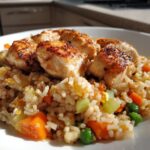 Healthy Chicken & Brown Rice Bake (Light Comfort Food)
