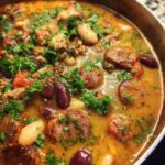Hearty Creamy Bean & Sausage Soup for Busy Nights