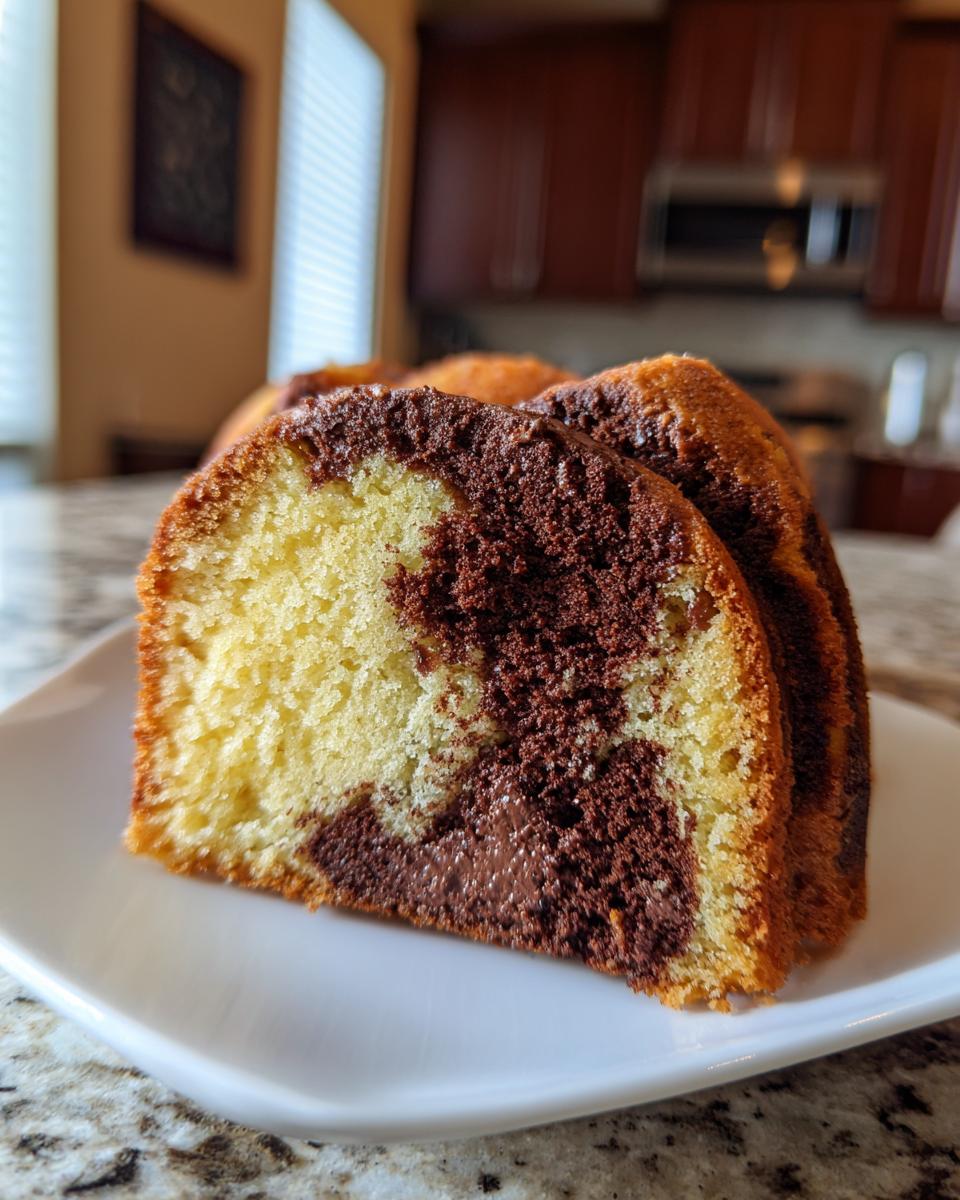 Homemade Marble Pound Cake (Chocolate & Vanilla) - detail 1