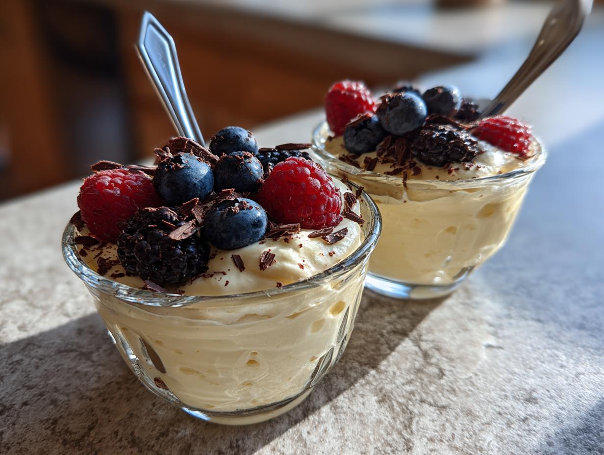 Homemade Vanilla Cream Dessert Cups - detail 2