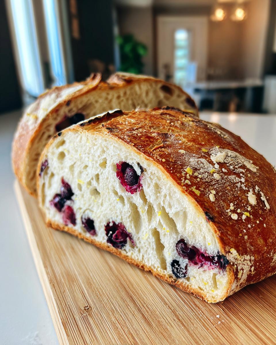 Lemon Blueberry Sourdough Bread - detail 1