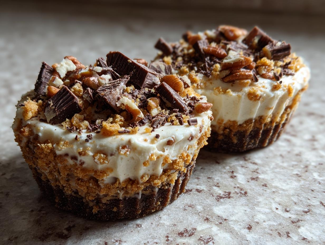 No-Bake Chocolate Pecan Cheesecake Cups - detail 2
