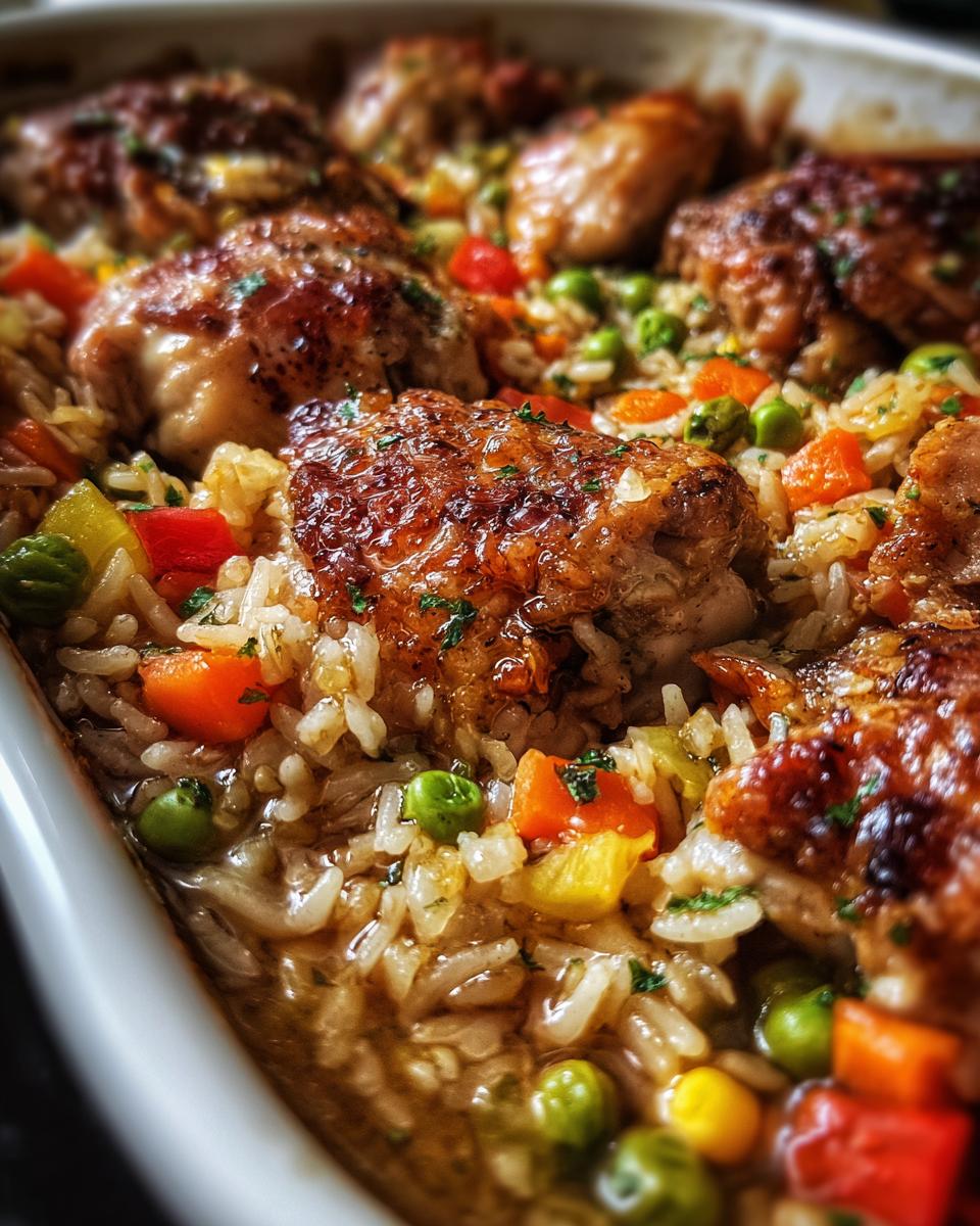 One Dish Chicken, Rice & Veggie Bake - detail 1