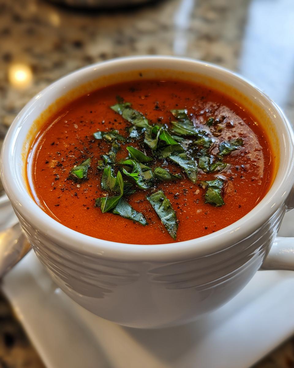 One-Pot Creamy Tomato Basil Soup (No Canned Soup) - detail 1