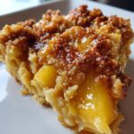 Peach Crisp with Cake Mix (No Mixing Required)