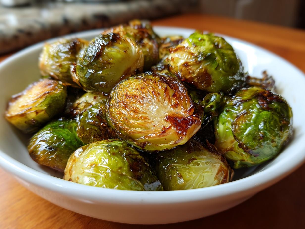 Roasted Brussels Sprouts with Balsamic Glaze (No Crisp Focus) - detail 2