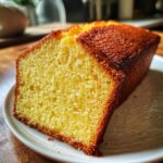 Simple Almond Pound Cake with Golden Crust