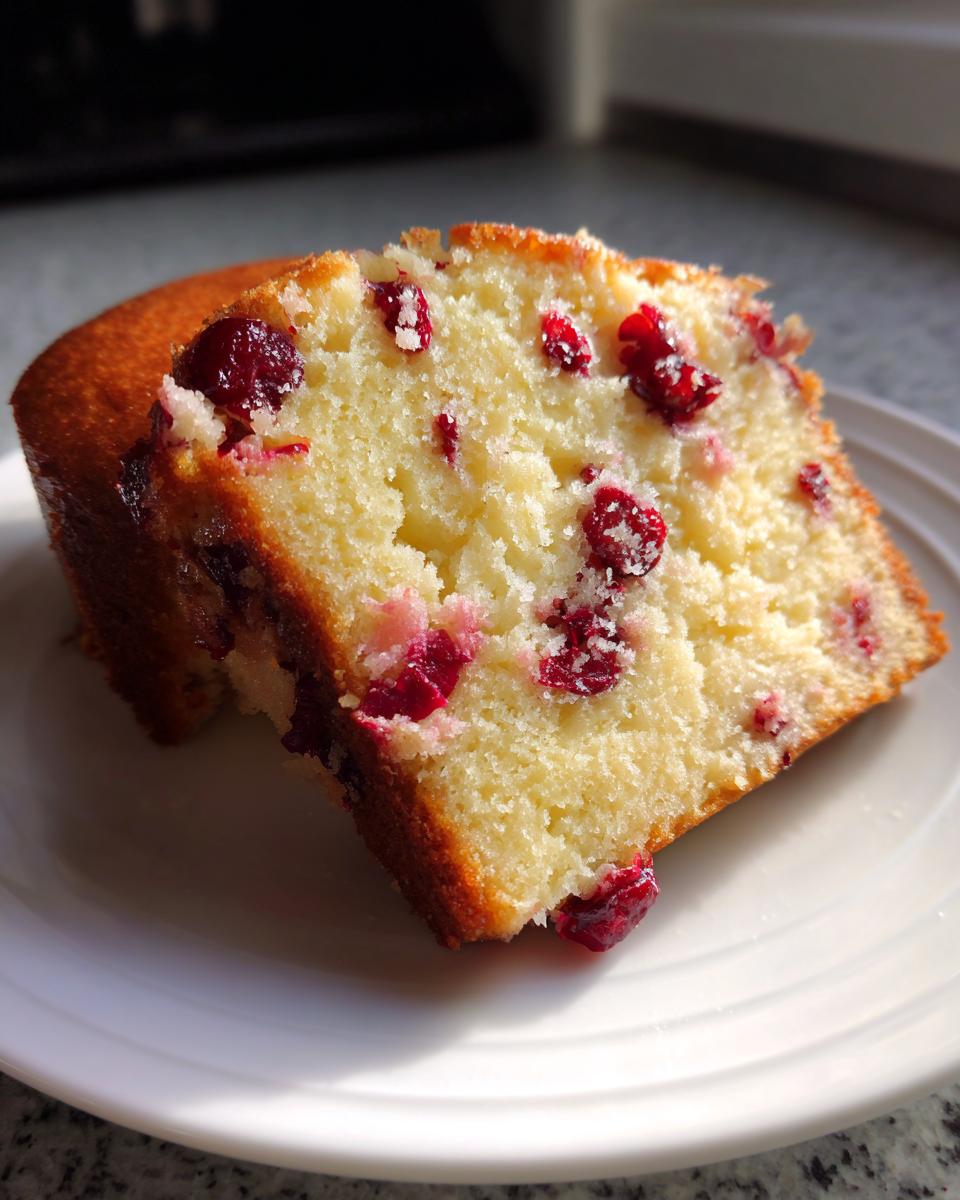 Simple Cranberry Yogurt Cake (Light Holiday Dessert) - detail 2