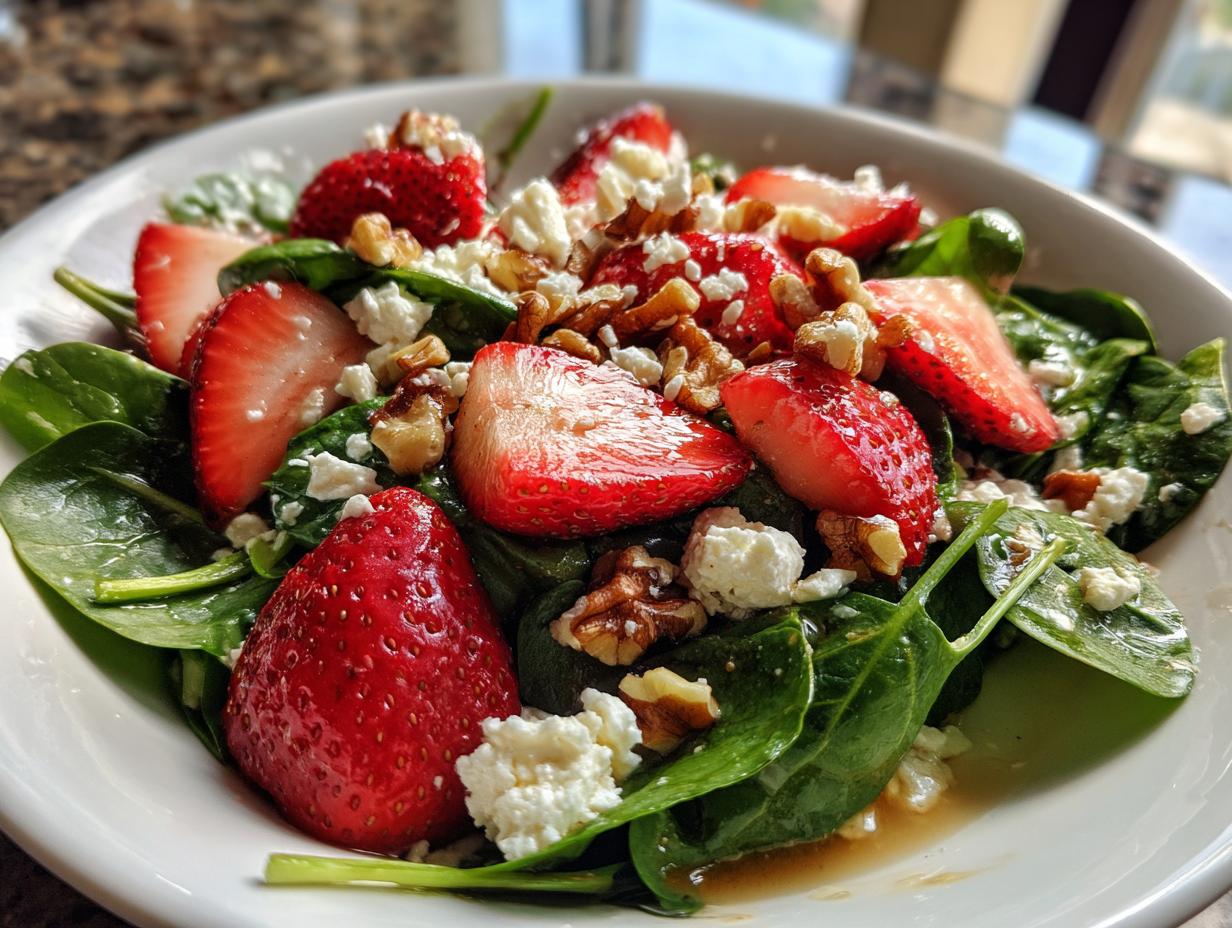 Strawberry Spinach Salad - detail 2