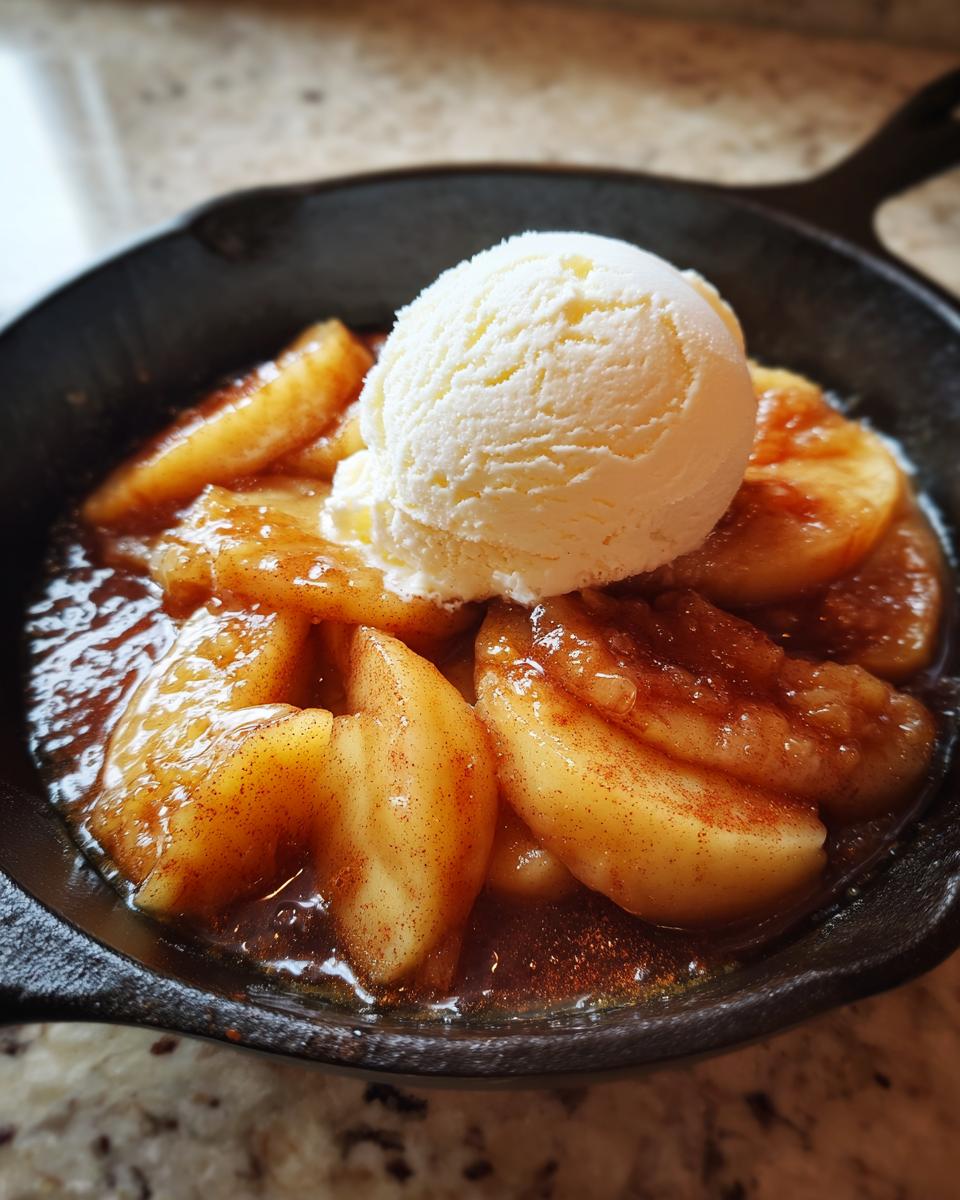 Warm Cinnamon Apple Skillet Dessert (No Oven Needed) - detail 1