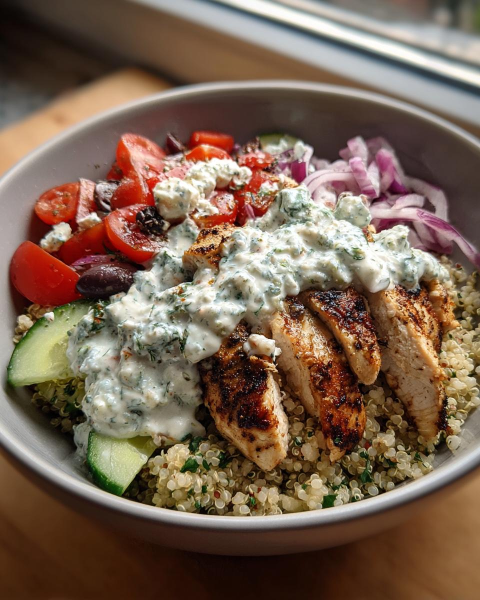 Greek Chicken Bowl with Homemade Tzatziki - detail 2