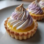 Mini Lemon Tart with Lilac Meringue