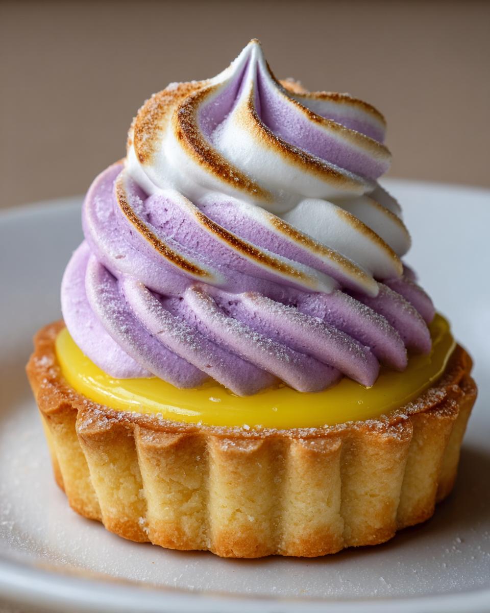 Mini Lemon Tart with Lilac Meringue - detail 2