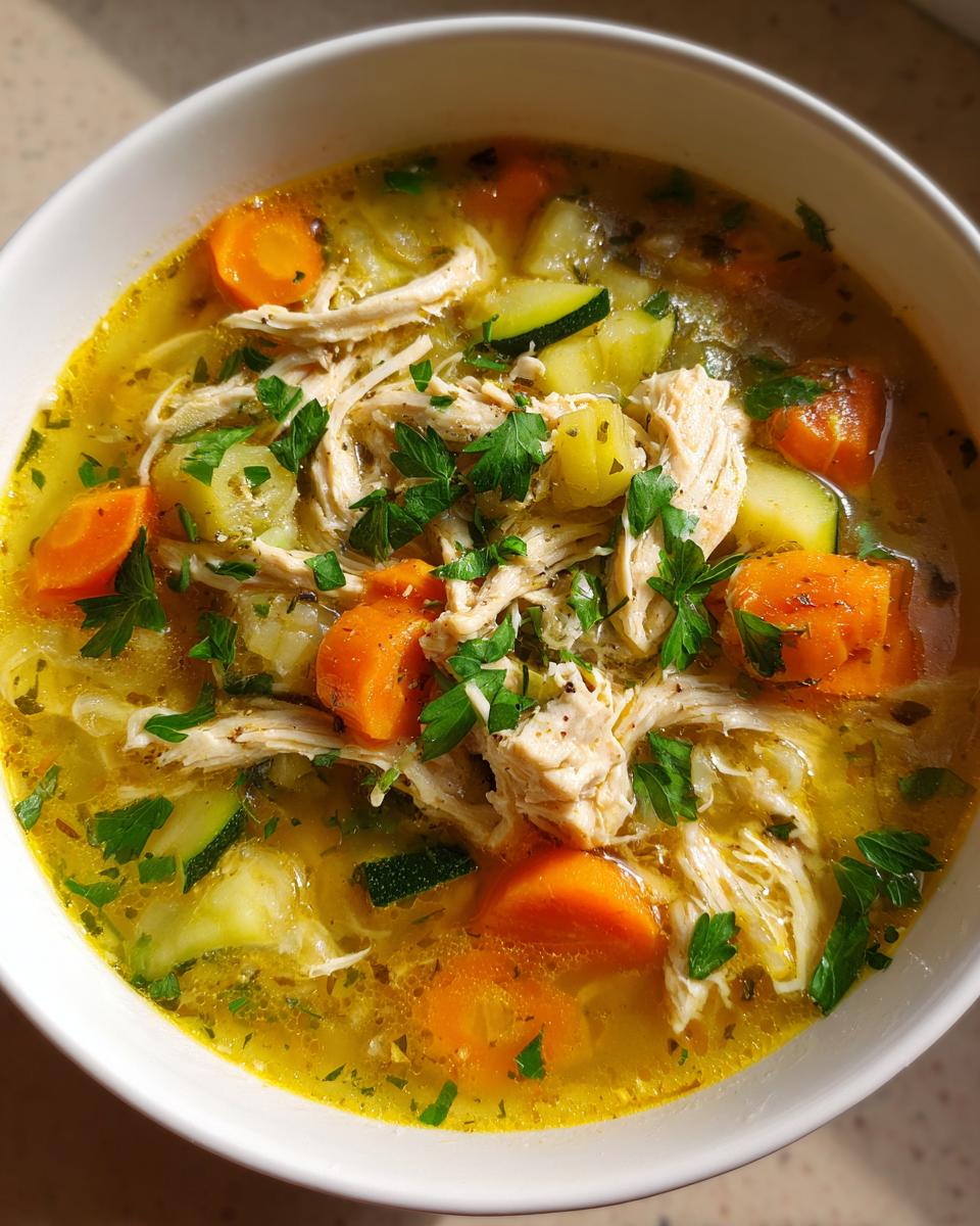 Simple Lemony Chicken Soup with Spring Veggies - detail 1