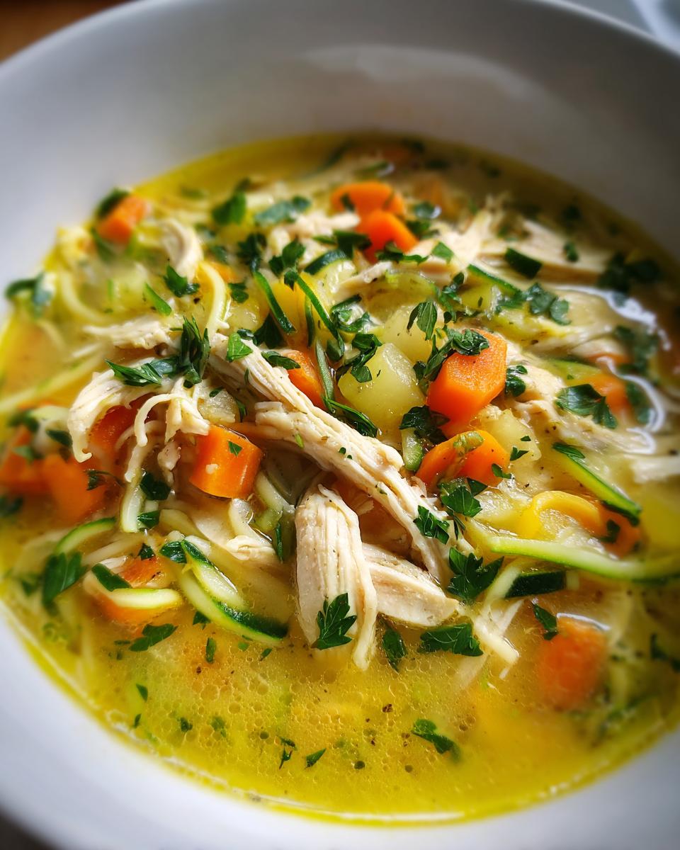 Simple Lemony Chicken Soup with Spring Veggies - detail 2