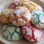 Springtime Crinkle Cookies: A Burst of Pastel Charm - Pin Desserts