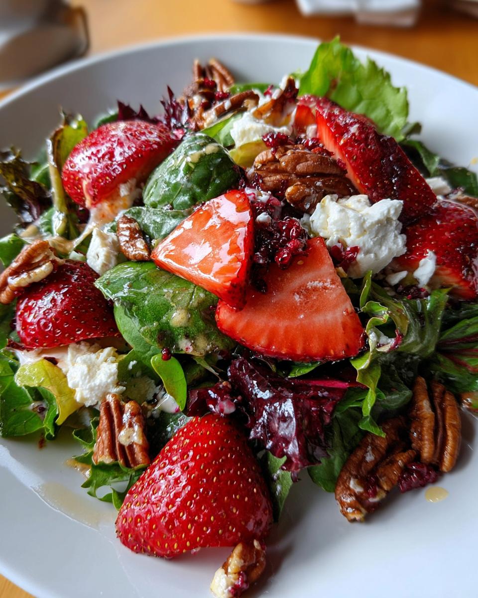 Strawberry Crunch Salad with Champagne Vinaigrette. - detail 1