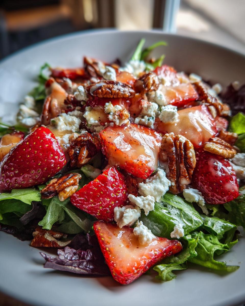 Strawberry Crunch Salad with Champagne Vinaigrette. - detail 2
