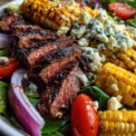 Ultimate Grilled Balsamic Steak Salad with Creamy Gorgonzola & Sweet Corn