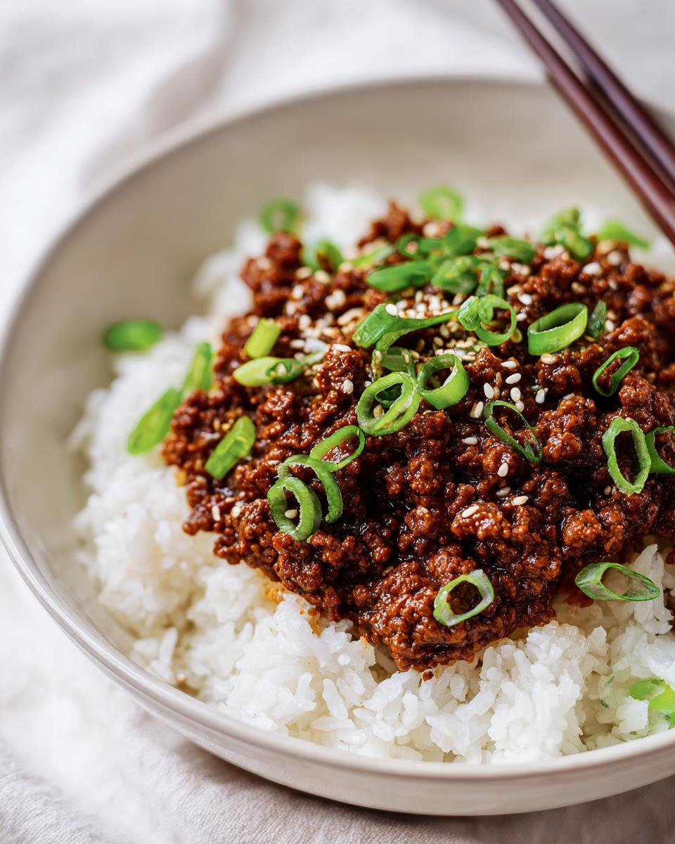 Asian Ground Beef Bowl - detail 2