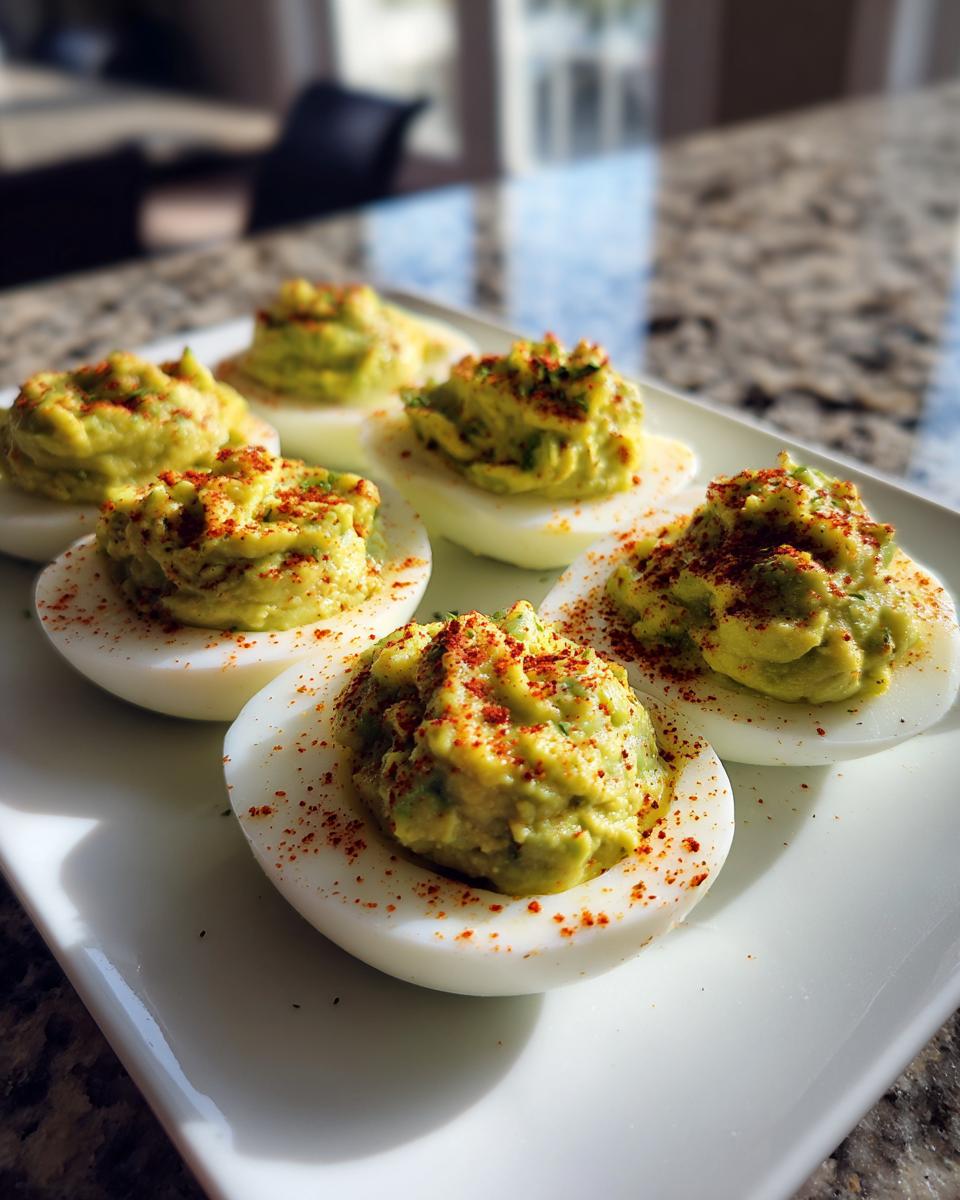 Avocado Deviled Eggs - detail 2