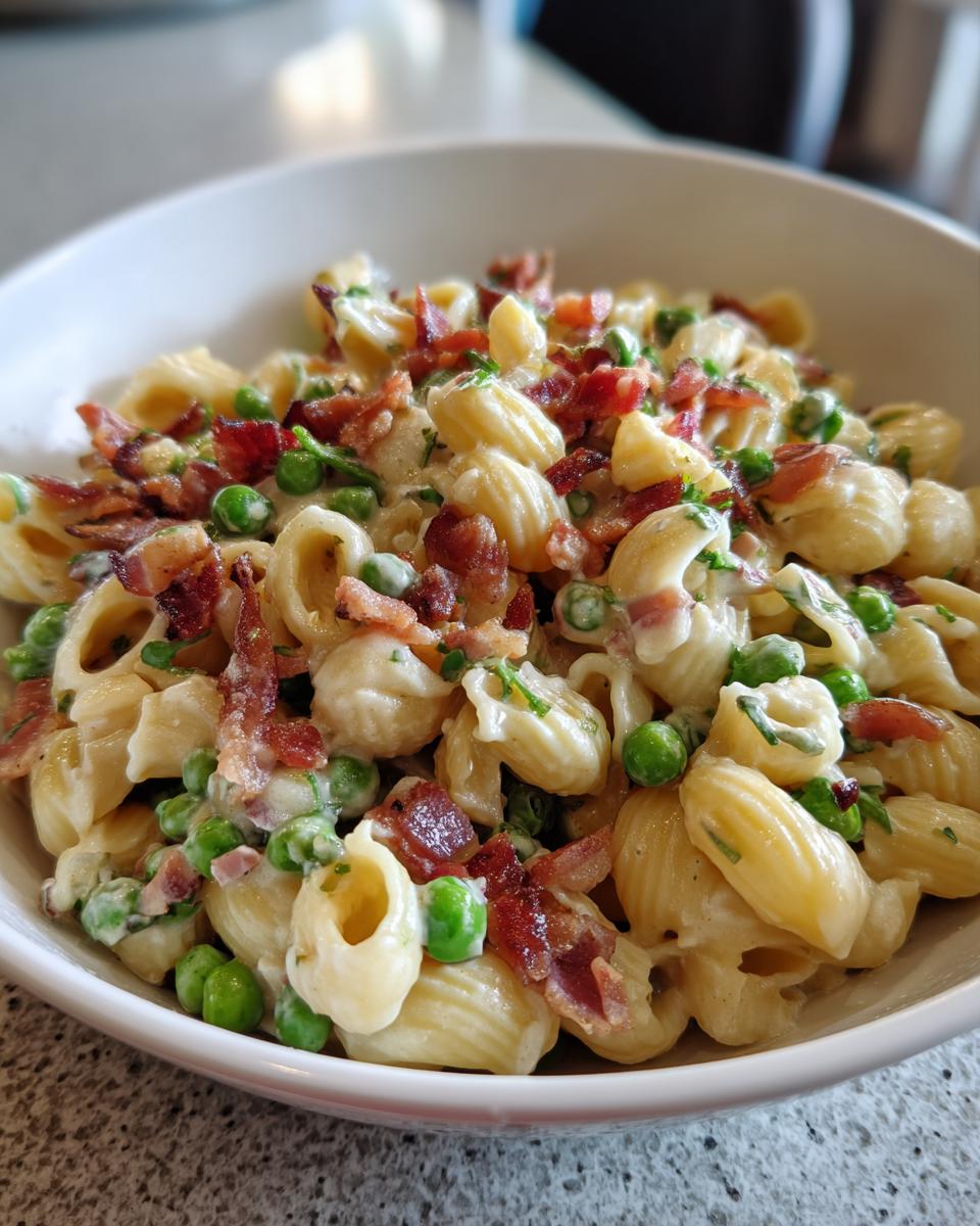Bacon Pea Pasta Salad - detail 2