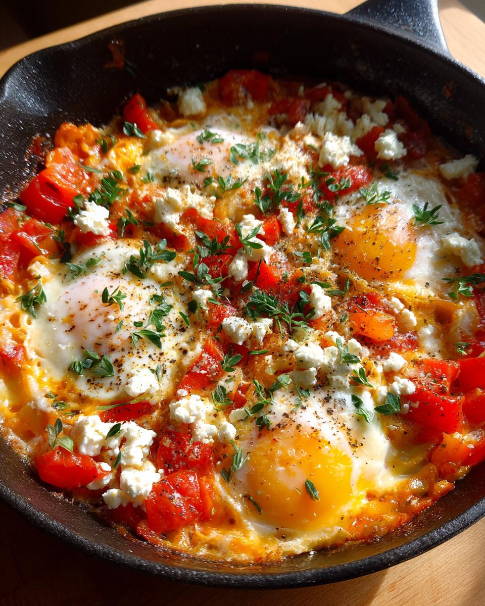 Baked Feta Eggs - detail 1