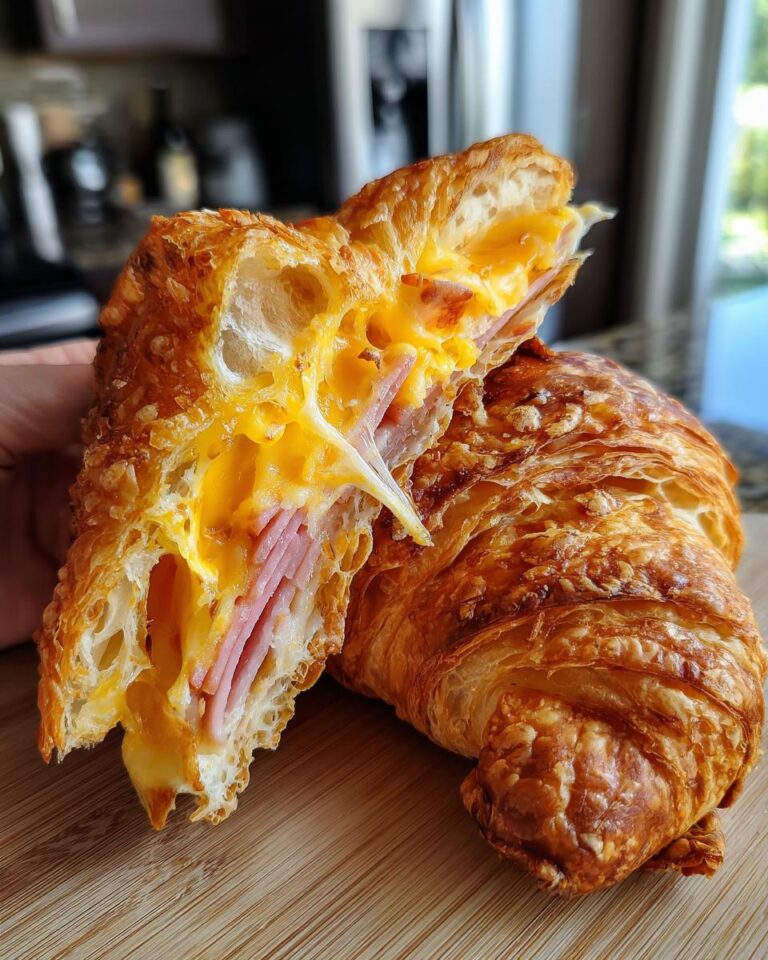 Baked Ham and Cheese Croissants