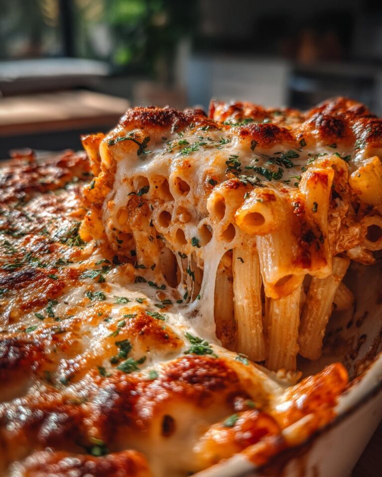 Baked Ziti with Mozzarella and Marinara