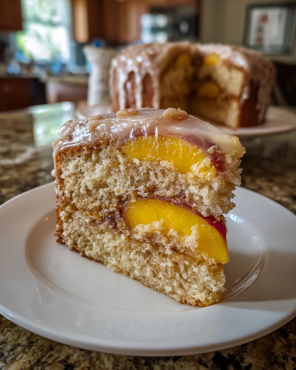 Brown Sugar Peach Cake - detail 1
