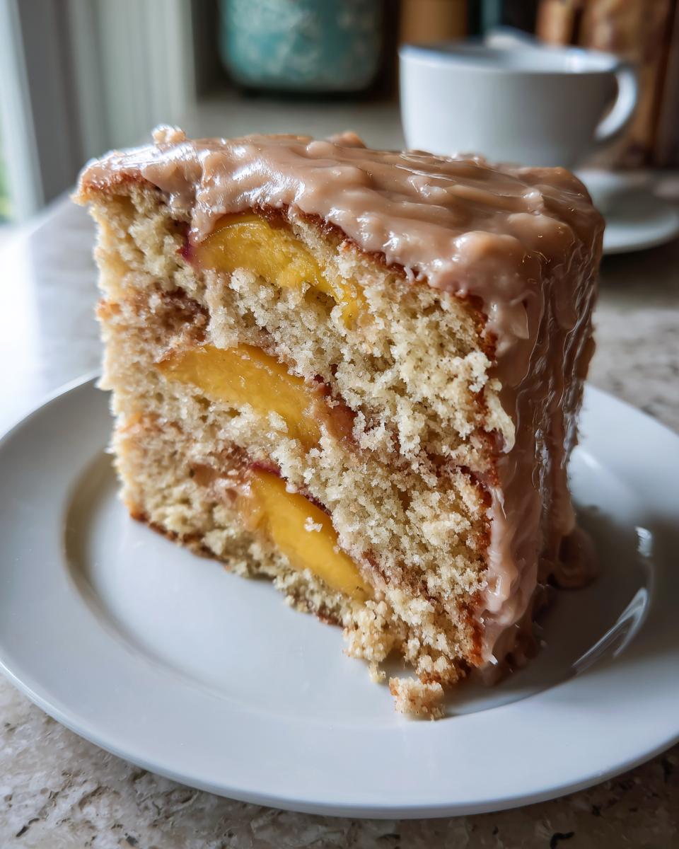 Brown Sugar Peach Cake - detail 2