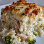 Chicken Alfredo Rice Bake